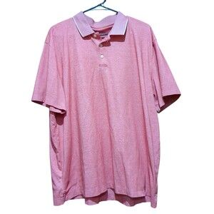Van Heusen Air Polo Shirt Mens 2XL Classic Fit Short Sleeve Pink Nectar